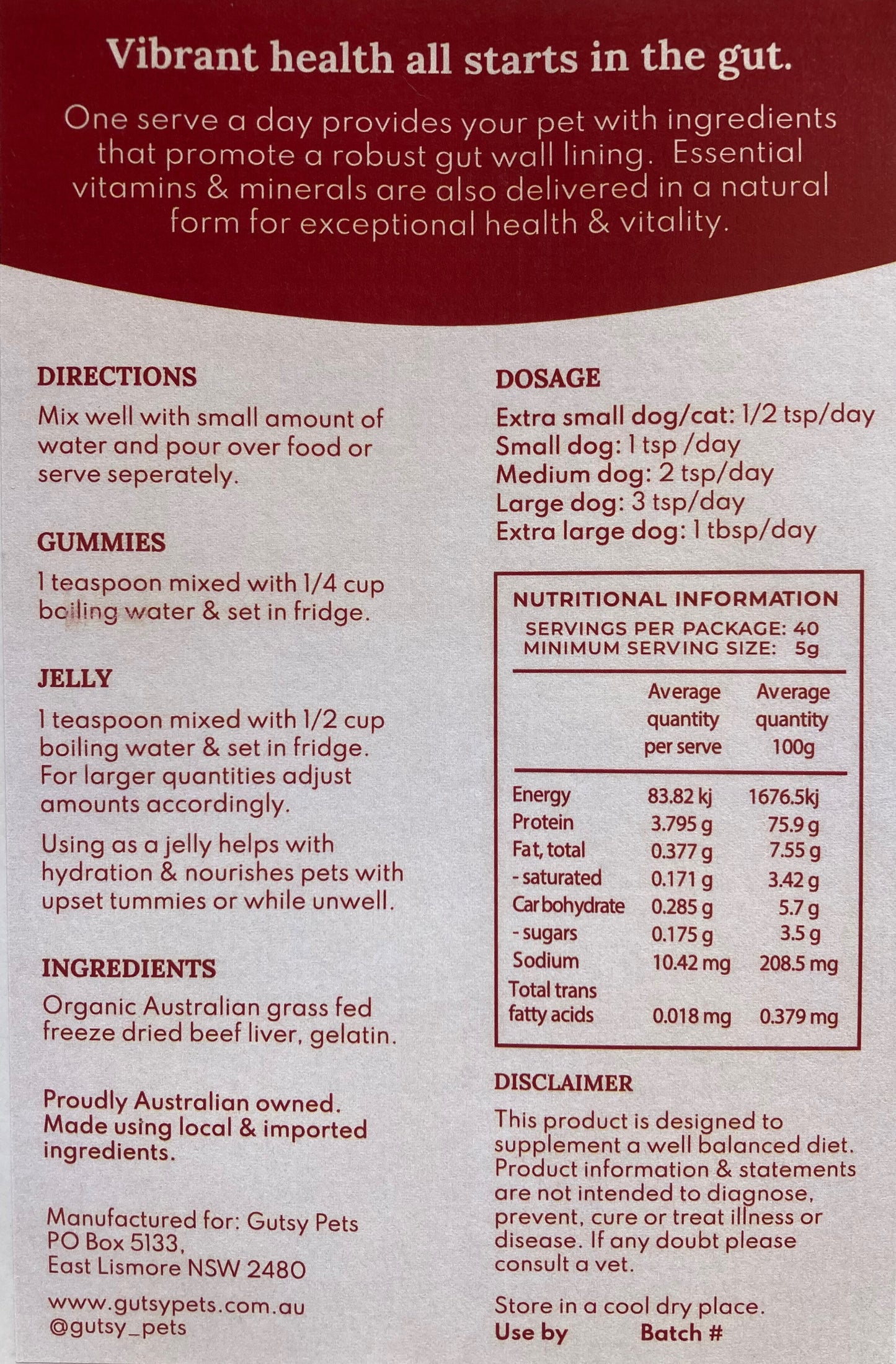 Gut & Nutrition Support
